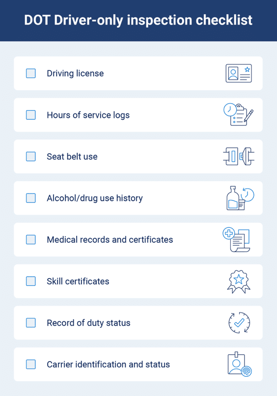 DOT Driver-Only Inspection Checklist